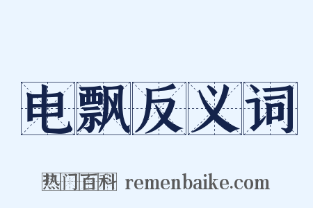 电飘反义词是什么意思的图片